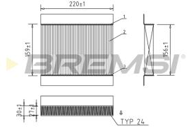 BREMSI FC0197A - FILTRO, AIRE HABITáCULO