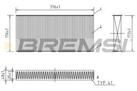 BREMSI FC0403C - FILTRO, AIRE HABITáCULO