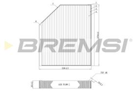 BREMSI FC0406 - FILTRO, AIRE HABITáCULO