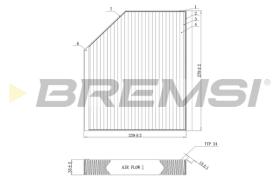 BREMSI FC0406C - FILTRO, AIRE HABITáCULO