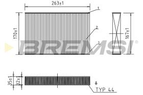 BREMSI FC0408 - FILTRO, AIRE HABITáCULO