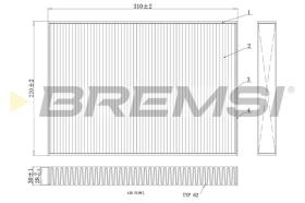 BREMSI FC0410 - FILTRO, AIRE HABITáCULO