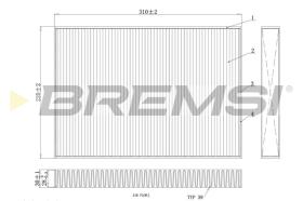 BREMSI FC0410C - FILTRO, AIRE HABITáCULO