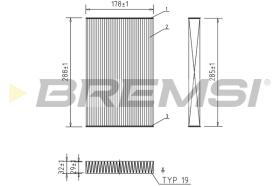 BREMSI FC0414C - FILTRO, AIRE HABITáCULO