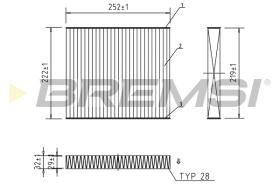 BREMSI FC0416A - FILTRO, AIRE HABITáCULO