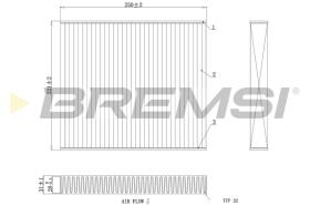 BREMSI FC0416C - FILTRO, AIRE HABITáCULO