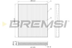 BREMSI FC0418C - FILTRO, AIRE HABITáCULO