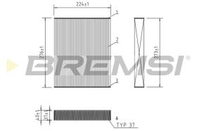 BREMSI FC0422 - FILTRO, AIRE HABITáCULO