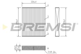 BREMSI FC0422C - FILTRO, AIRE HABITáCULO