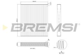 BREMSI FC0424C - FILTRO, AIRE HABITáCULO