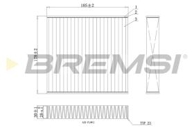 BREMSI FC0427A - FILTRO, AIRE HABITáCULO