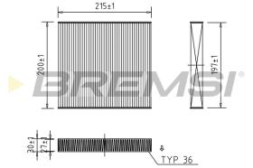 BREMSI FC0431 - FILTRO, AIRE HABITáCULO