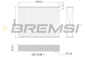 BREMSI FC0432 - FILTRO, AIRE HABITáCULO