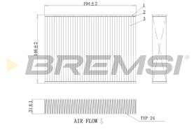 BREMSI FC0432A - FILTRO, AIRE HABITáCULO