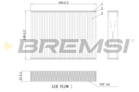 BREMSI FC0432C - FILTRO, AIRE HABITáCULO