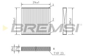 BREMSI FC0434C - FILTRO, AIRE HABITáCULO