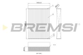 BREMSI FC0435 - FILTRO, AIRE HABITáCULO