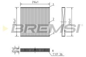 BREMSI FC0437 - FILTRO, AIRE HABITáCULO