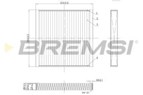 BREMSI FC0437C - FILTRO, AIRE HABITáCULO