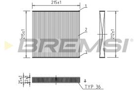 BREMSI FC0439 - FILTRO, AIRE HABITáCULO