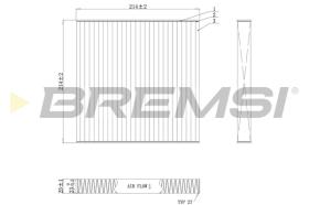 BREMSI FC0439C - FILTRO, AIRE HABITáCULO