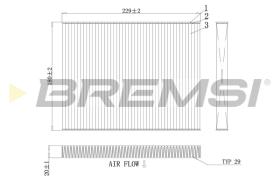 BREMSI FC0443A - FILTRO, AIRE HABITáCULO