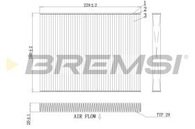 BREMSI FC0443C - FILTRO, AIRE HABITáCULO