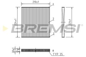 BREMSI FC0445 - FILTRO, AIRE HABITáCULO