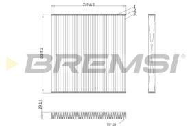 BREMSI FC0445C - FILTRO, AIRE HABITáCULO