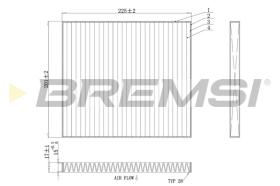 BREMSI FC0447C - FILTRO, AIRE HABITáCULO