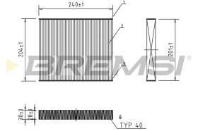 BREMSI FC0449 - FILTRO, AIRE HABITáCULO