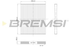 BREMSI FC0451 - FILTRO, AIRE HABITáCULO