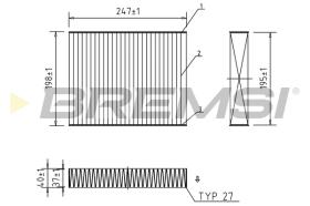 BREMSI FC0455A - FILTRO, AIRE HABITáCULO