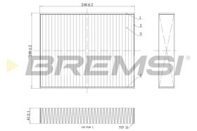 BREMSI FC0455C - FILTRO, AIRE HABITáCULO