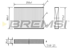 BREMSI FC0457A - FILTRO, AIRE HABITáCULO