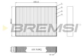 BREMSI FC0457C - FILTRO, AIRE HABITáCULO