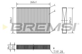 BREMSI FC0459A - FILTRO, AIRE HABITáCULO