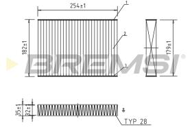 BREMSI FC0462A - FILTRO, AIRE HABITáCULO