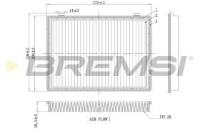 BREMSI FC0466 - FILTRO, AIRE HABITáCULO