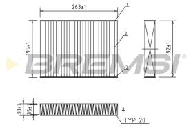 BREMSI FC0468A - FILTRO, AIRE HABITáCULO