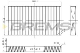 BREMSI FC0477C - FILTRO, AIRE HABITáCULO