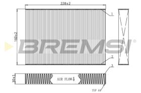 BREMSI FC0481C - FILTRO, AIRE HABITáCULO