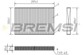 BREMSI FC0484 - FILTRO, AIRE HABITáCULO