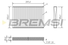 BREMSI FC0484C - FILTRO, AIRE HABITáCULO