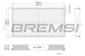 BREMSI FC0488C - FILTRO, AIRE HABITáCULO