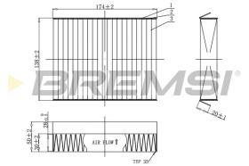 BREMSI FC0490 - FILTRO, AIRE HABITáCULO