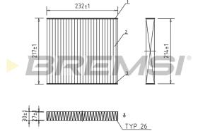 BREMSI FC0492C - FILTRO, AIRE HABITáCULO