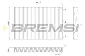 BREMSI FC0495C - FILTRO, AIRE HABITáCULO