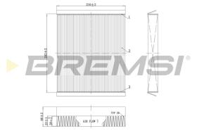 BREMSI FC0501C - FILTRO, AIRE HABITáCULO