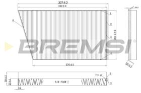 BREMSI FC0502 - FILTRO, AIRE HABITáCULO